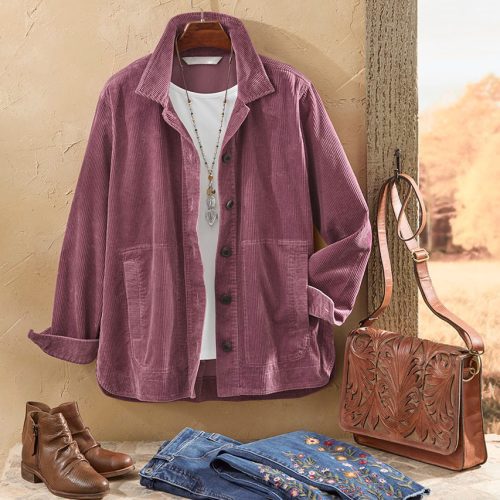 braeburn corduroy shirt jacket frosted plum 2 88597