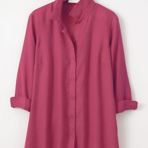 easy care linen big shirt raspberry 7 57308