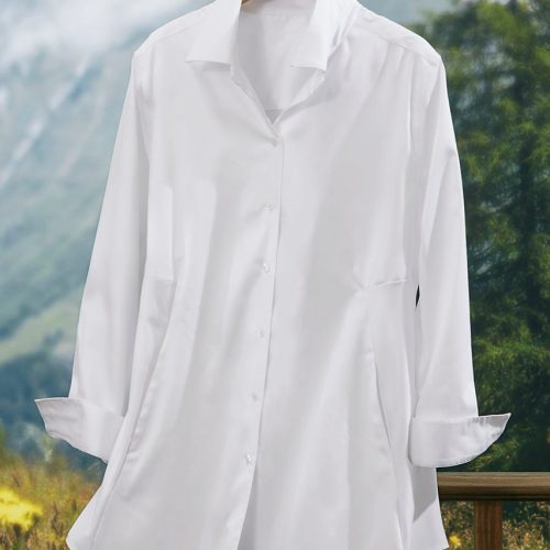 easy care seamed tunic white 2 97812