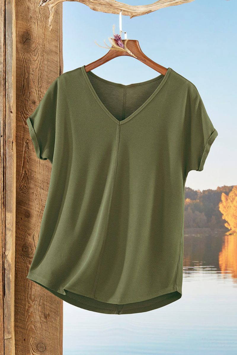 easy waffle tee dark olive 2 58316