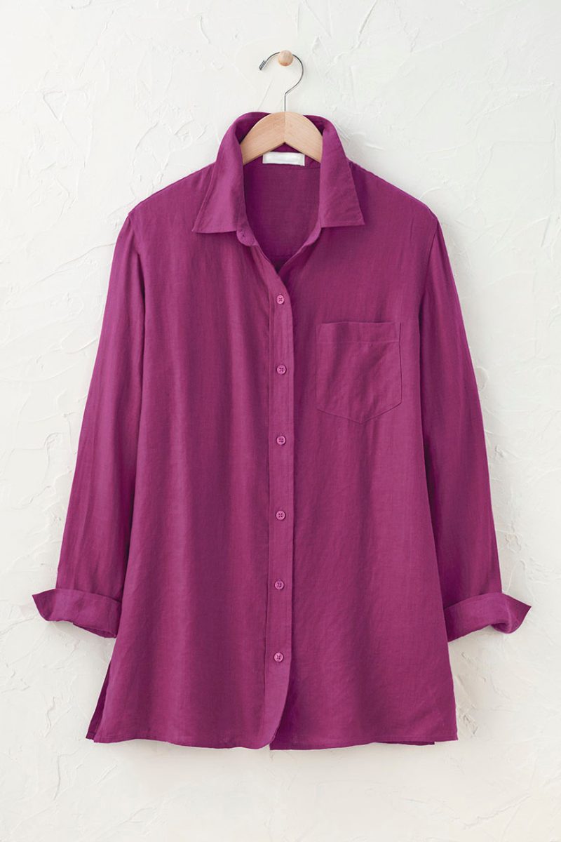 linen big shirt currant 10 85587