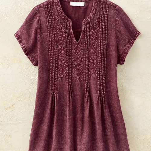 lorelei linen top dark blackberry 8 24852