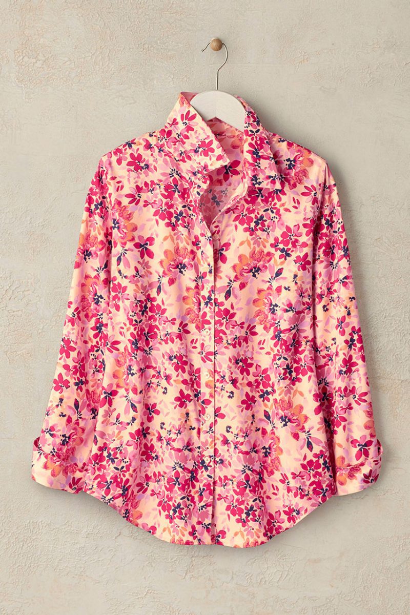 petal crush no iron shirt pink multi 0 96855