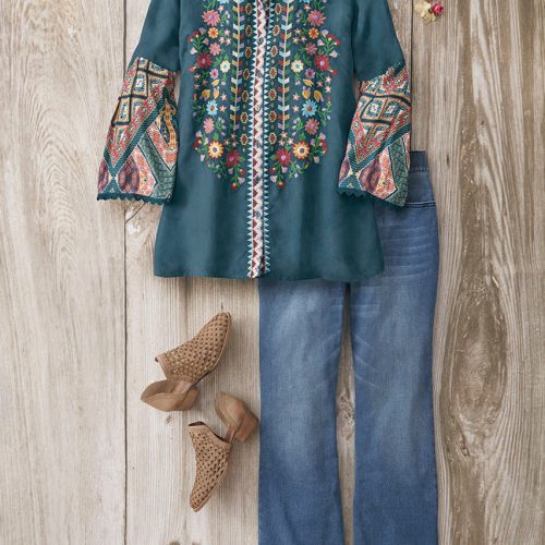 sedillo spirit blouse tucson teal multi 3 78326 97428