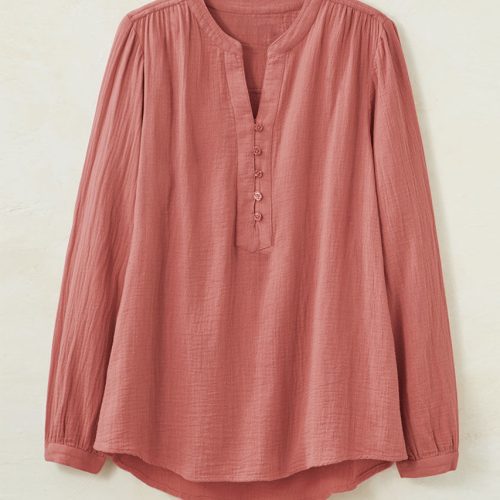 summer breeze gauze pullover canyon rose 8 28405